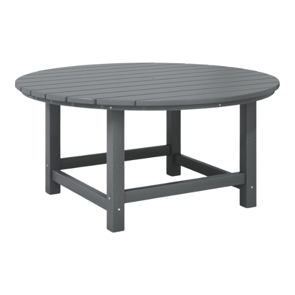 Outdoor Conversation Table – Stylish, Weather-Resistant Recycled Plastic Table with Slat-Style Top for Patios and Gardens