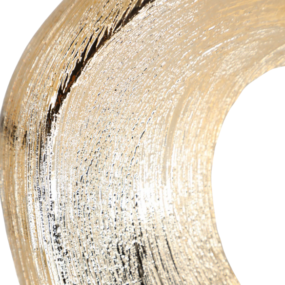 Abstract Sculptural Ceramic Vase with Unique Oval Cut-Out Design – 13" Modern Beaded Accent Vase for Tabletop or Shelf Décor, Ideal for Faux Florals and Statement Styling