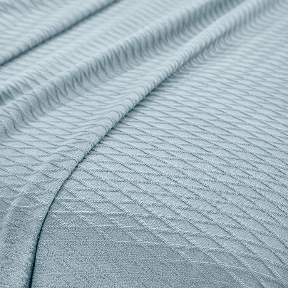 Light Blue Weave Cotton Blanket – Elegant, Soft & Breathable All-Season Comfort