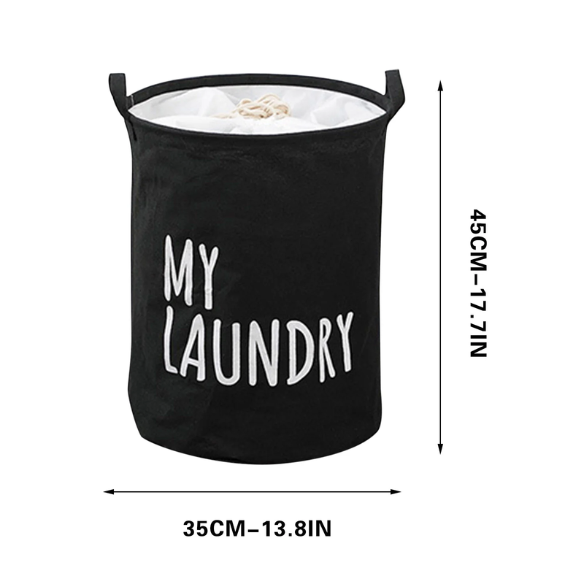 Foldable Drawstring Laundry Basket – Large Capacity Waterproof Storage for Clothes, Home, Bathroom, and Children's Toys