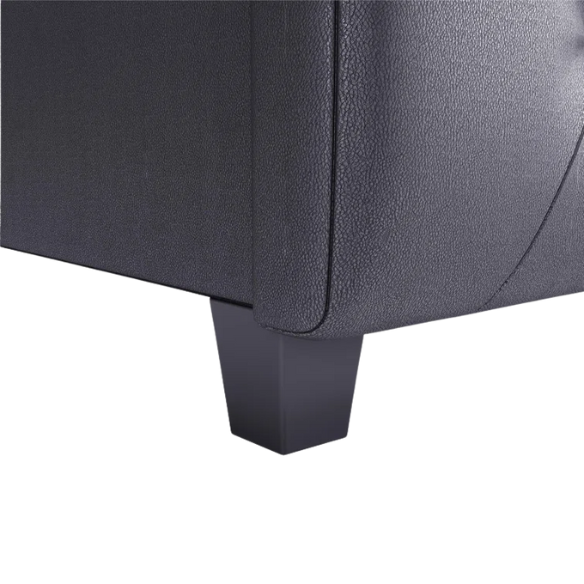 Luxurious Faux Leather Platform Bed – Full Double Size with Sleek Modern Design
