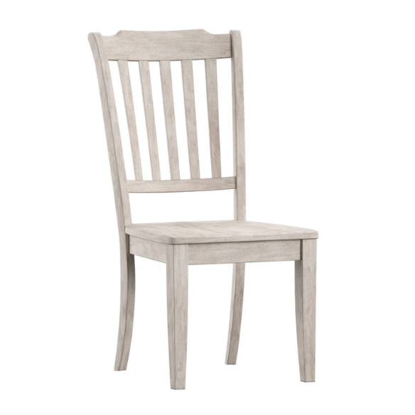 Slat-Back Solid Wood Dining Chairs – Set of 2 Farmhouse Kitchen or Dining Room Chairs