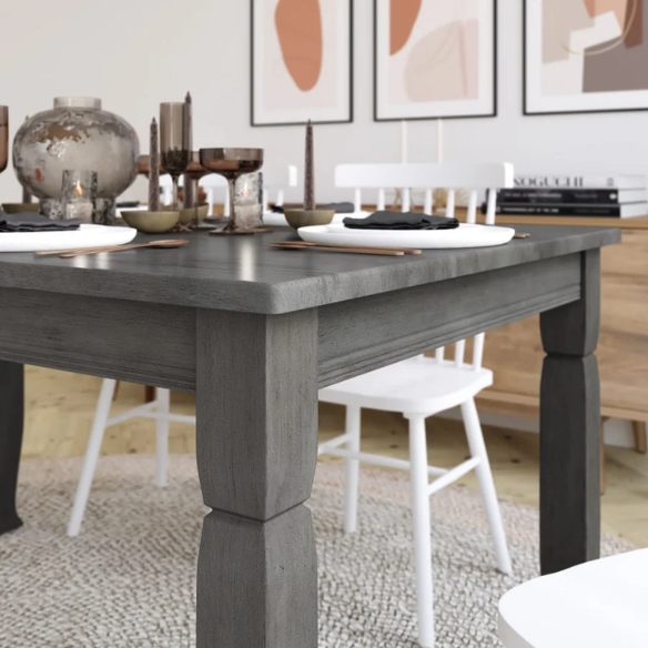 Classic Wood Dining Table with Sculpted Decorative Legs – Timeless Elegance & Durability for Every Dining Occasion