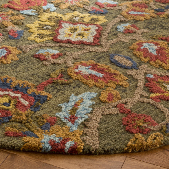 Tufted Wool Area Rug – Luxurious Floral Design