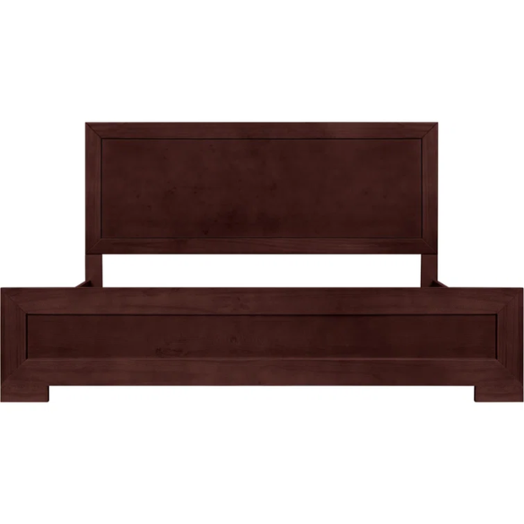 Neutral-Colored Solid Wood Queen Size Low Profile Platform Bed