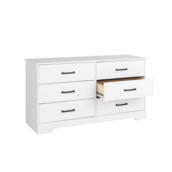 Rustic Modern 6-Drawer 53.25" W Double Dresser with Timeless Farmhouse Charm