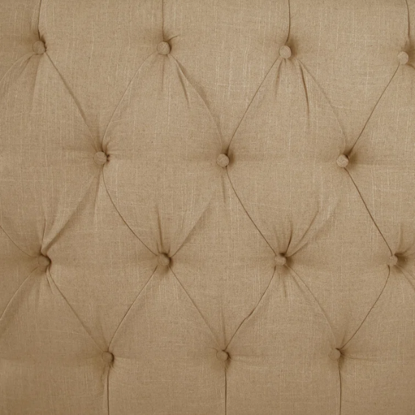 Chic Upholstered Wingback King Size Bed with Button Tufting and Nailhead Trim