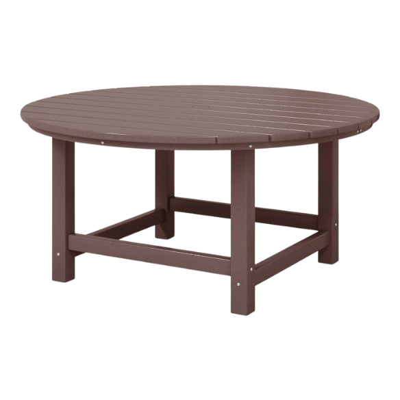 Outdoor Conversation Table – Stylish, Weather-Resistant Recycled Plastic Table with Slat-Style Top for Patios and Gardens