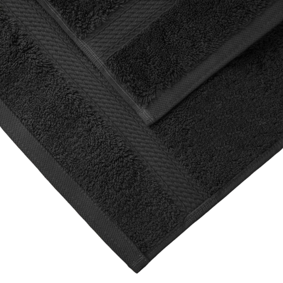 Luxury Black Egyptian Cotton 3-Piece Towel Set – 800 GSM Plush Absorbent Bath Towels