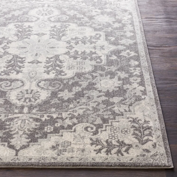 Timeless Traditional Woven Area Rug – Machine-Woven Polypropylene, Medium Pile, Durable and Easy to Clean