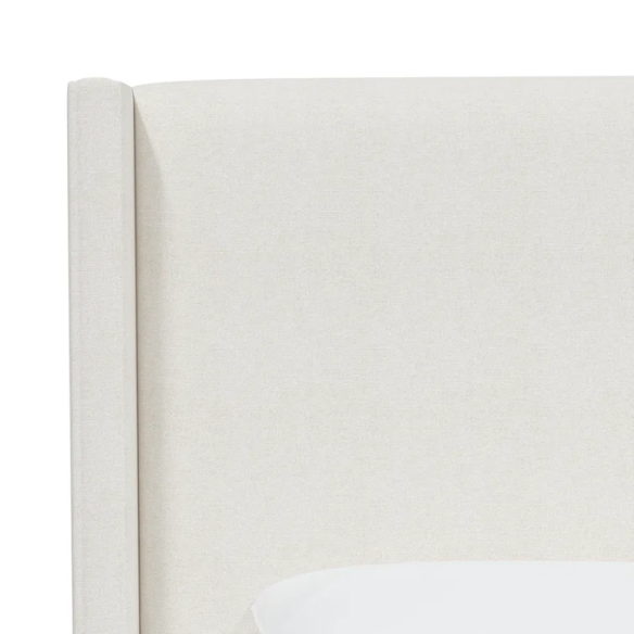 Cozy and Sleek Modern Queen Size Upholstered Wingback Bed