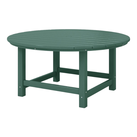 Outdoor Conversation Table – Stylish, Weather-Resistant Recycled Plastic Table with Slat-Style Top for Patios and Gardens
