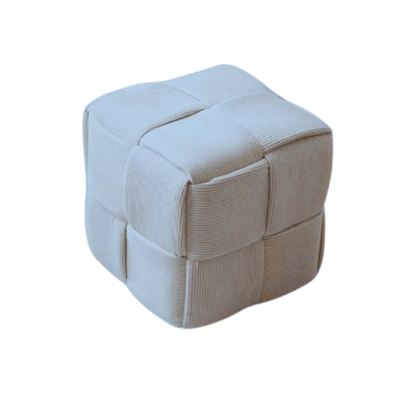 Blue Corduroy Ottoman – Stylish, Comfortable, and Durable Footrest for Home or Office