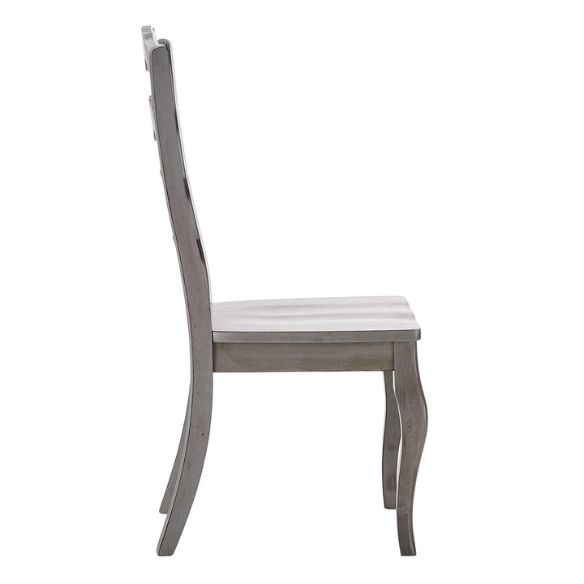 Rustic Ladder Back Solid Wood Dining Chairs (Set of 2) – Farmhouse Style Kitchen or Dining Room Seating