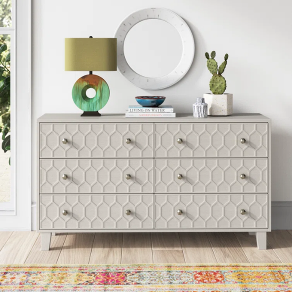 Modern Panel Configurable Bedroom Set with Honeycomb Design Headboard – Stylish and Contemporary with Sleek Lines and Sophisticated Appeal