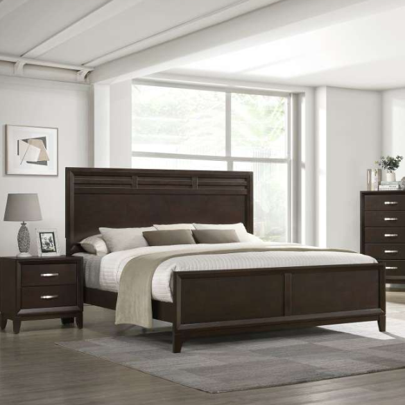 Modern Black 5-Piece Full Double Size Bedroom Set – Sleek Design with Sturdy Construction and Elegant Finishes