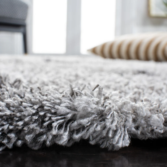 Plush Abstract Neutral Pattern Shag Rug