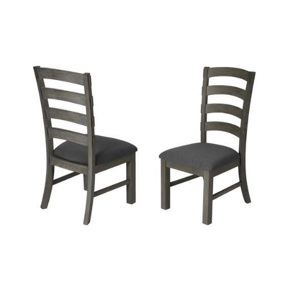 7-Piece Rustic Trestle Dining Set – Upholstered Chairs & Bench