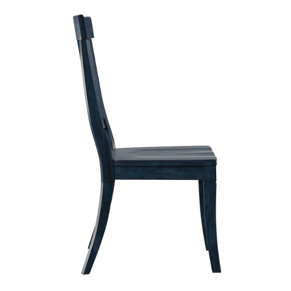 Solid Wood Slat Back Dining Chairs (Set of 2) – Farmhouse Style Seating