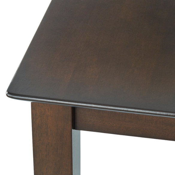 Cross Back Counter Height 5-Piece Dining Set – Industrial Rubberwood Table & Chairs in Black or Espresso Finish