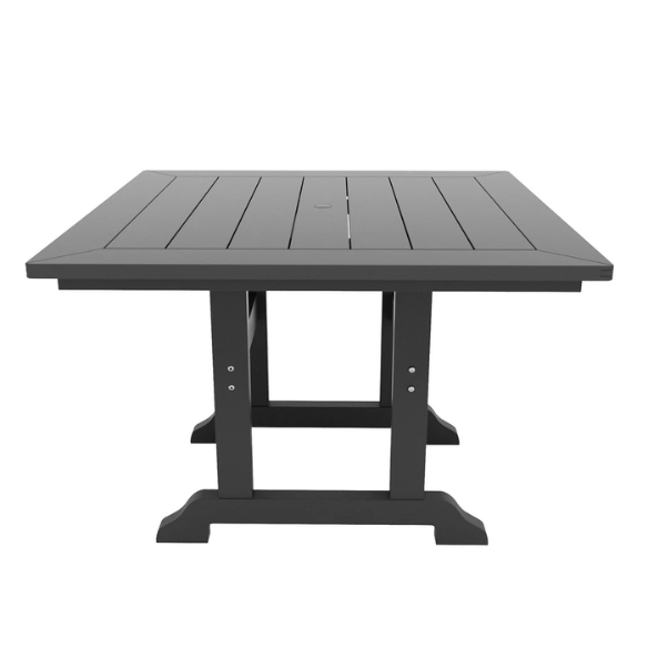 All-Weather Outdoor 43" Square Dining Table – Durable, Eco-Friendly, and UV-Resistant Patio Dining Table with Umbrella Hole