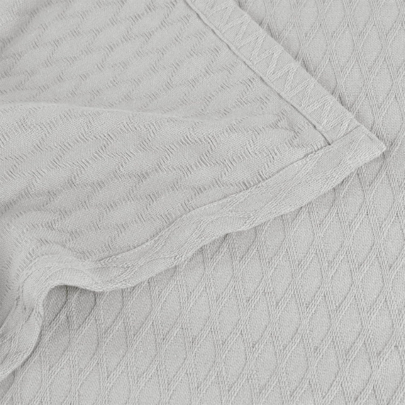 Light Grey Weave Cotton Blanket – Soft, Elegant & Breathable All-Season Comfort