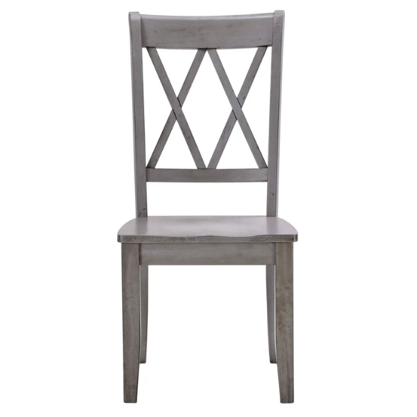Farmhouse X-Back Solid Wood Dining Chairs (Set of 2) – Rustic Kitchen or Dining Room Seating
