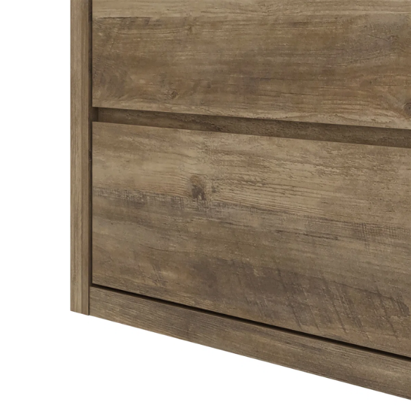 Modern 46.46'' 6-Drawer Double Dresser with Hidden Handles and Wood Grain Finish