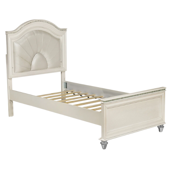 Elegant Pearl White 3-Piece Twin Bedroom Set – Timeless Beauty & Sophisticated Design