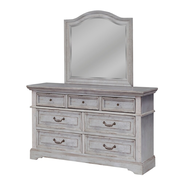 5-Piece Panel Bedroom Set by Greyson Living with Rustic Charm and Elegant Accents