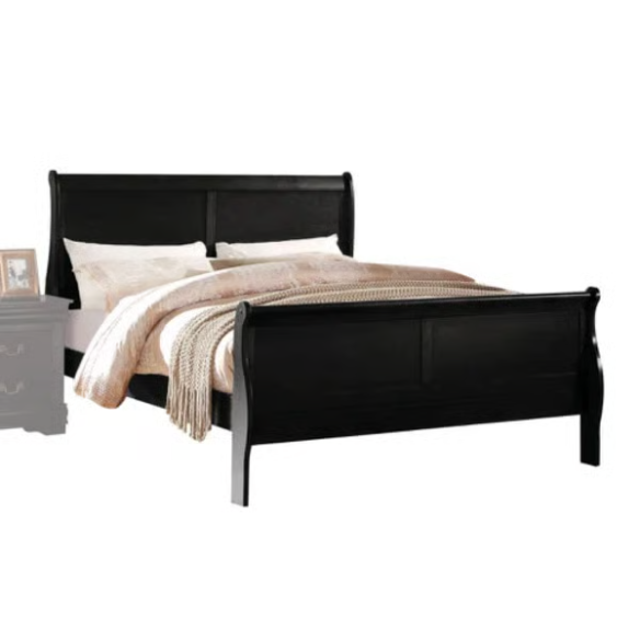 Sleek Glossy Finish 6-Piece Sleigh Aesthetic Twin Bedroom Set: Modern Elegance Redefined