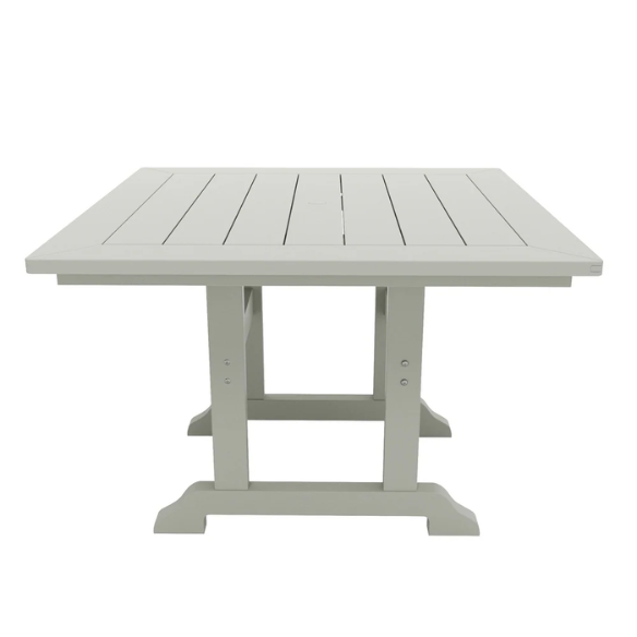 All-Weather Outdoor 43" Square Dining Table – Durable, Eco-Friendly, and UV-Resistant Patio Dining Table with Umbrella Hole