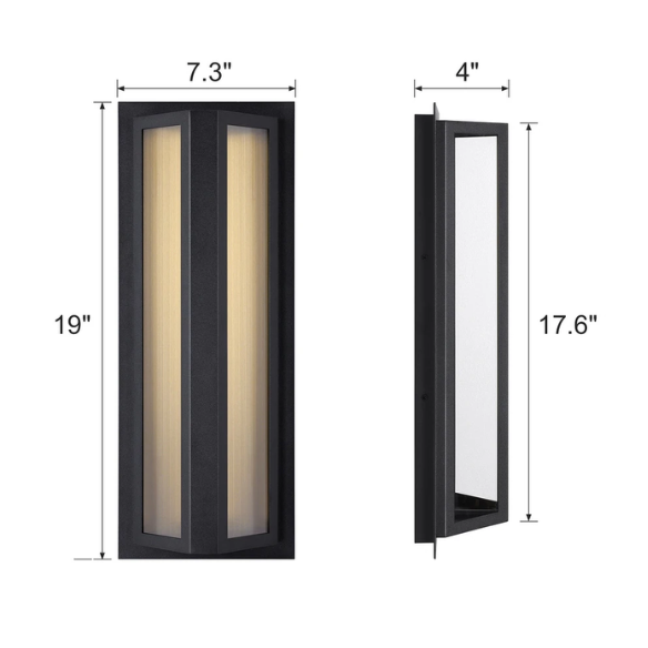 Modern 1-Light Waterproof Outdoor Wall Sconce – Farmhouse Lantern Design for Porch, Patio, and Garden