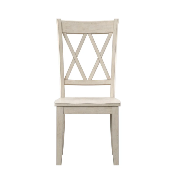 Farmhouse X-Back Solid Wood Dining Chairs (Set of 2) – Rustic Kitchen or Dining Room Seating