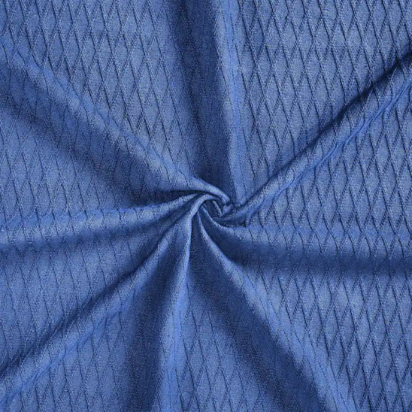 Blue Weave Cotton Blanket – Elegant, Soft & Breathable All-Season Comfort