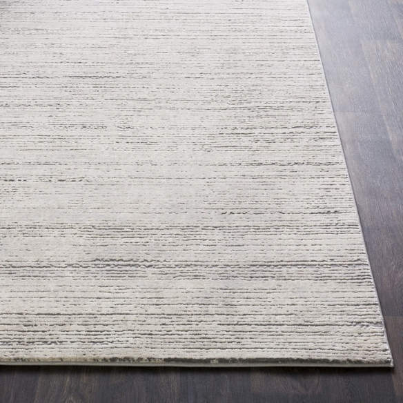 Modern Abstract Gray Area Rug – Stain-Resistant, High-Low Pile, Distressed Ivory Hues for a Relaxed, Stylish Touch