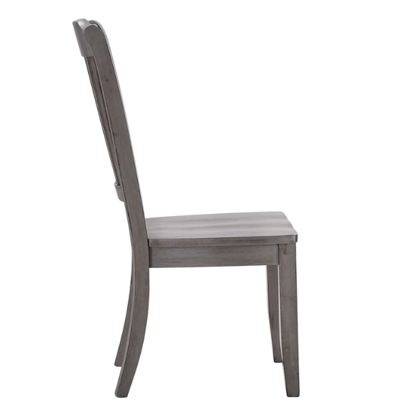 Slat-Back Solid Wood Dining Chairs – Set of 2 Farmhouse Kitchen or Dining Room Chairs