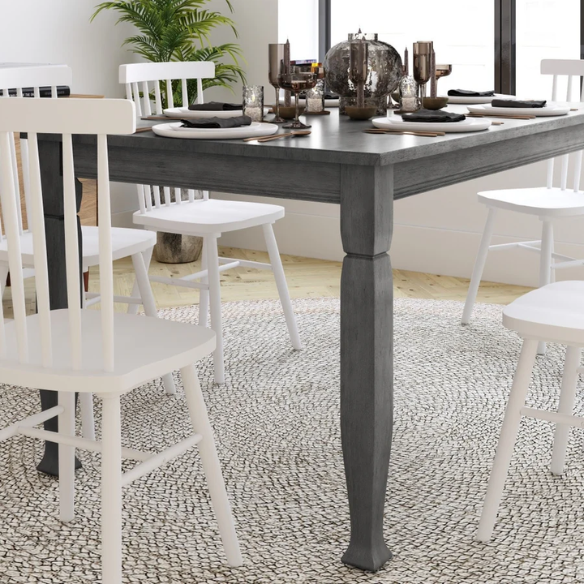 Classic Wood Dining Table with Sculpted Decorative Legs – Timeless Elegance & Durability for Every Dining Occasion