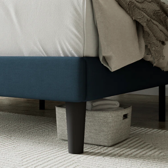 Tufted Upholstered Platform Bed – Full/Double Size with Linen Fabric, Elegant Design for Comfortable Bedrooms
