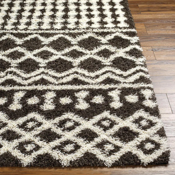 Soft Cozy Woven Shag Bohemian Tribal Area Rug