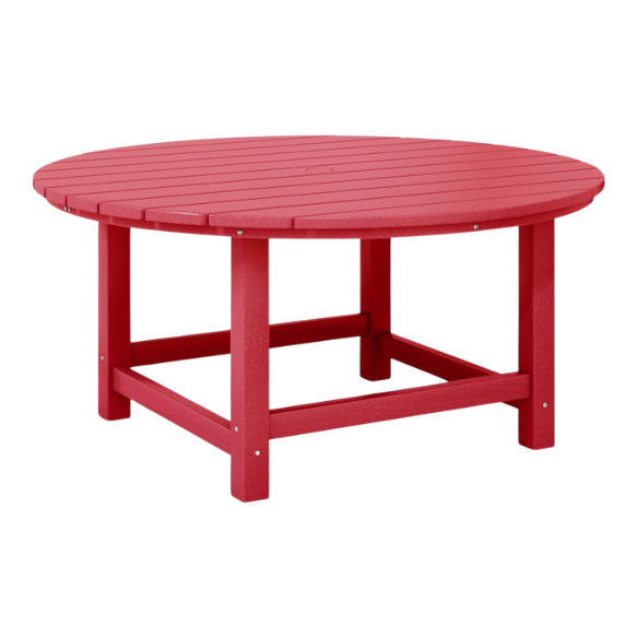 Outdoor Conversation Table – Stylish, Weather-Resistant Recycled Plastic Table with Slat-Style Top for Patios and Gardens