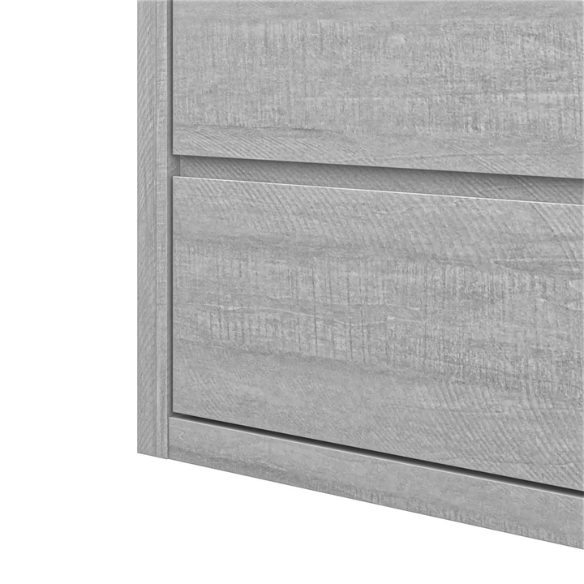 Modern 46.46'' 6-Drawer Double Dresser with Hidden Handles and Wood Grain Finish