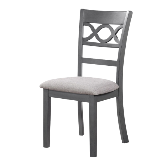 5-Piece Dining Set – Modern Farmhouse Round Table with Curvy Legs & X-Cross Chair Detail