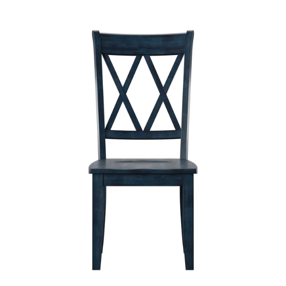Farmhouse X-Back Solid Wood Dining Chairs (Set of 2) – Rustic Kitchen or Dining Room Seating