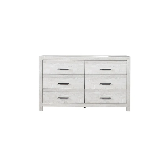 Stylish Light Grey Wooden 5-Piece Twin Bedroom Set: Luxurious Rustic Solid Wood Design