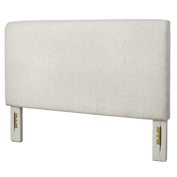 Solid Colored Linen Upholstered Queen Size Standard Bed