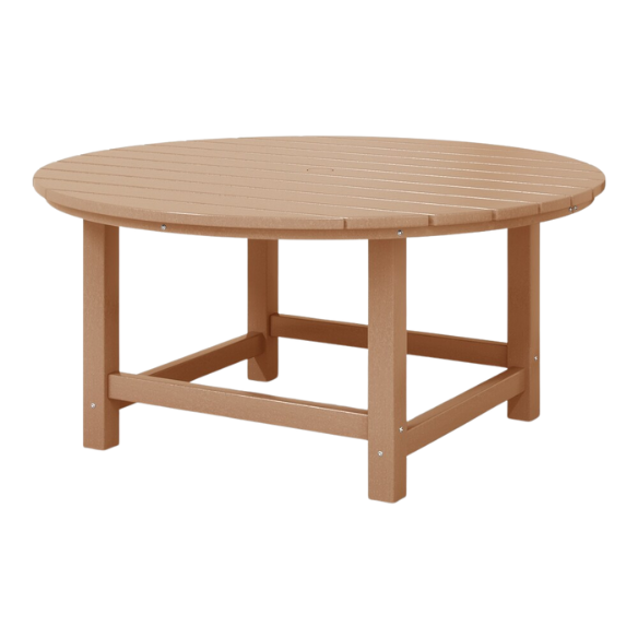 Outdoor Conversation Table – Stylish, Weather-Resistant Recycled Plastic Table with Slat-Style Top for Patios and Gardens
