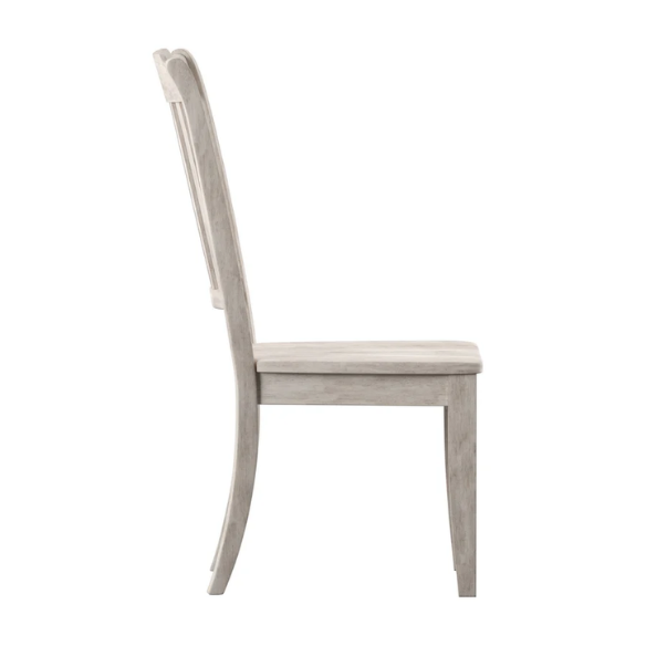 Slat-Back Solid Wood Dining Chairs – Set of 2 Farmhouse Kitchen or Dining Room Chairs