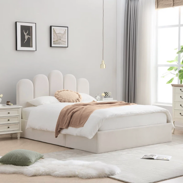 Elegant Hydraulic Velvet Upholstered Platform Bed – Full Double Size with Lift-Up Storage for Ultimate Space Saving