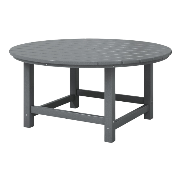 Outdoor Conversation Table – Stylish, Weather-Resistant Recycled Plastic Table with Slat-Style Top for Patios and Gardens